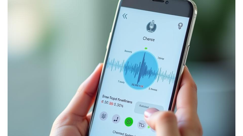 Benutzeroberfläche einer mobilen App, die sofortiges Aussprache-Feedback anzeigt