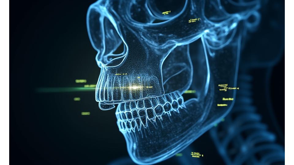 Eine wissenschaftliche Darstellung menschlicher Artikulationsorgane, mit digitalen Überlagerungen die Phoneme hervorheben