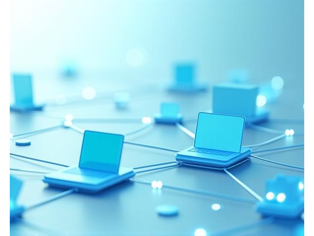 Visuelle Darstellung eines hybriden Lernmodells mit verbundenen Komponenten, Symbolen für Mobile, Web und Klassenzimmer.