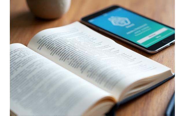 An open book and a tablet displaying educational content, symbolizing comprehensive learning resources.