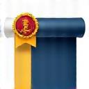 Icon representing a certification document