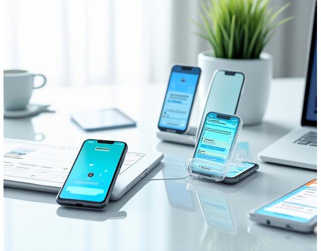 Lernstrom App Interface auf Smartphones und Tablets mit interaktiven Lektionen und KI-Feedback