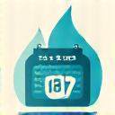 An icon or small graphic representing a daily learning streak, like a calendar with consecutive marked days or a flame icon.