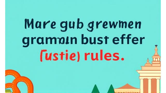 A still from an animated video tutorial explaining German grammar, showing visually clear and engaging graphics, possibly with subtle German cultural elements.